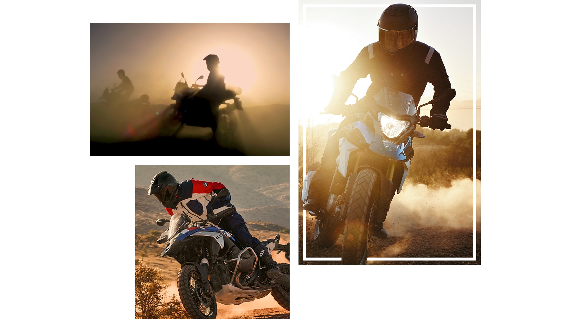 Collage de modelos BMW Motorrad GS.