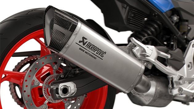 Sports silencer of the F 900 R from BMW Motorrad